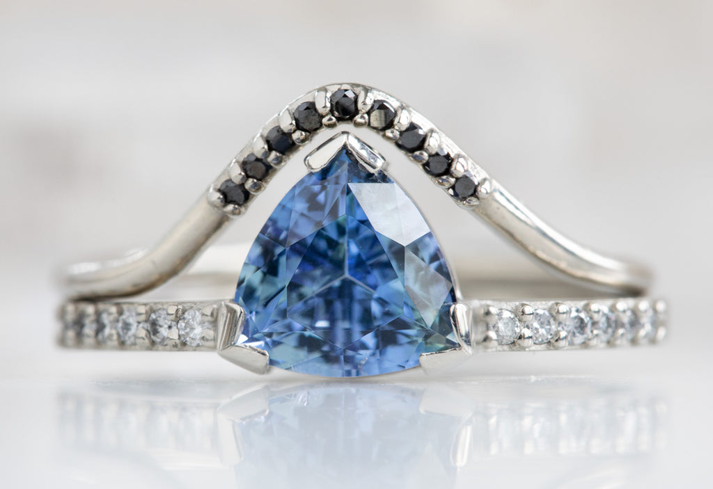 The Willow Ring with a Trillion-Cut Tanzanite
