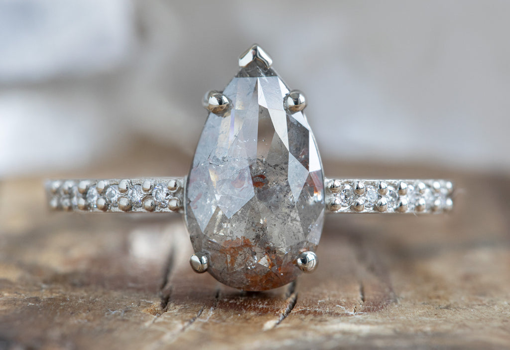 The Willow Ring with a Rose Cut Diamond