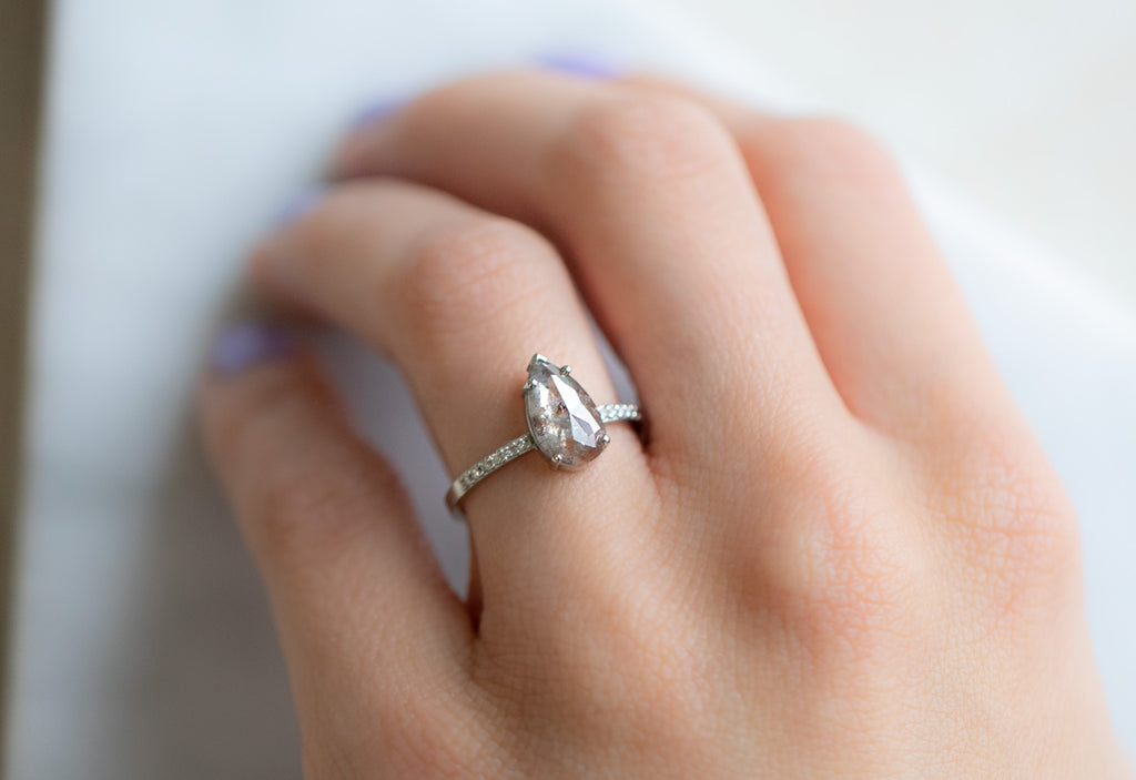 The Willow Ring with a Rose Cut Diamond