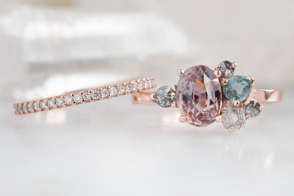 One Of A Kind Sapphire + Diamond Cluster Ring