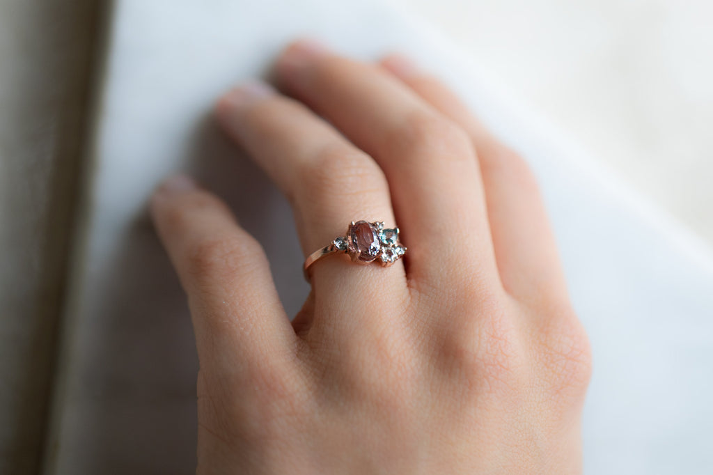 One Of A Kind Sapphire + Diamond Cluster Ring