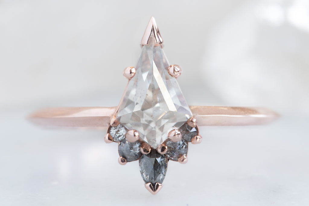 The Aster Ring with a Kite-Shaped Pink Sapphire