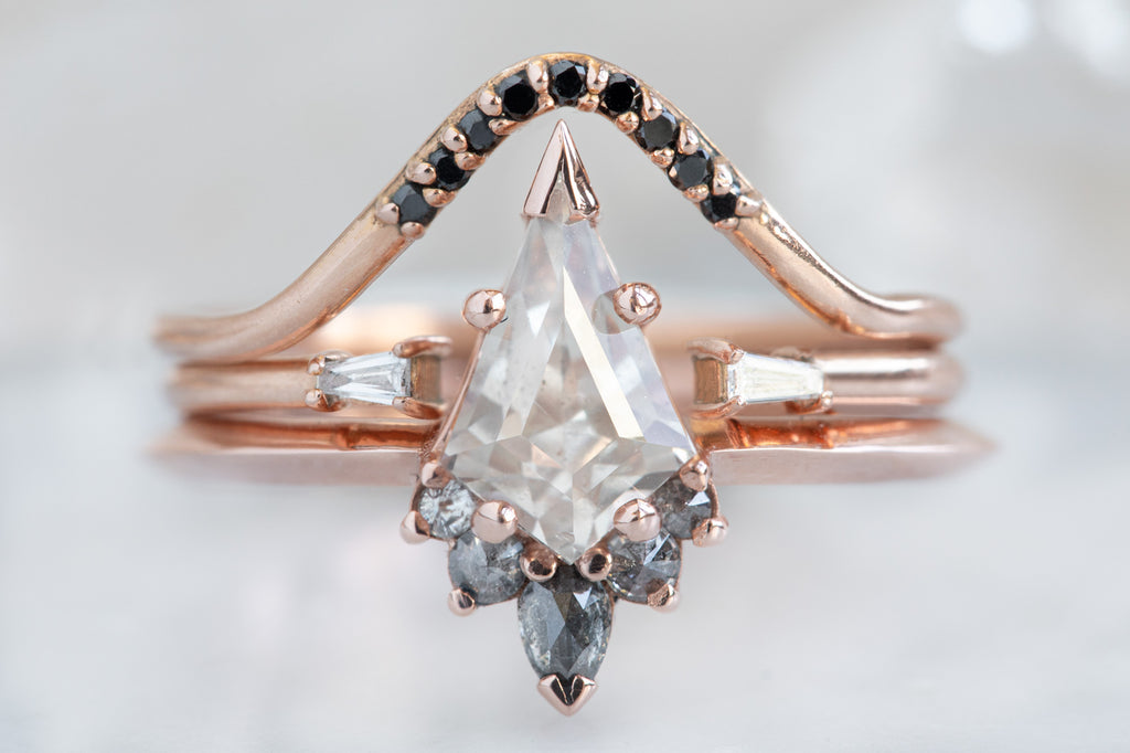 The Aster Ring with a Kite-Shaped Pink Sapphire