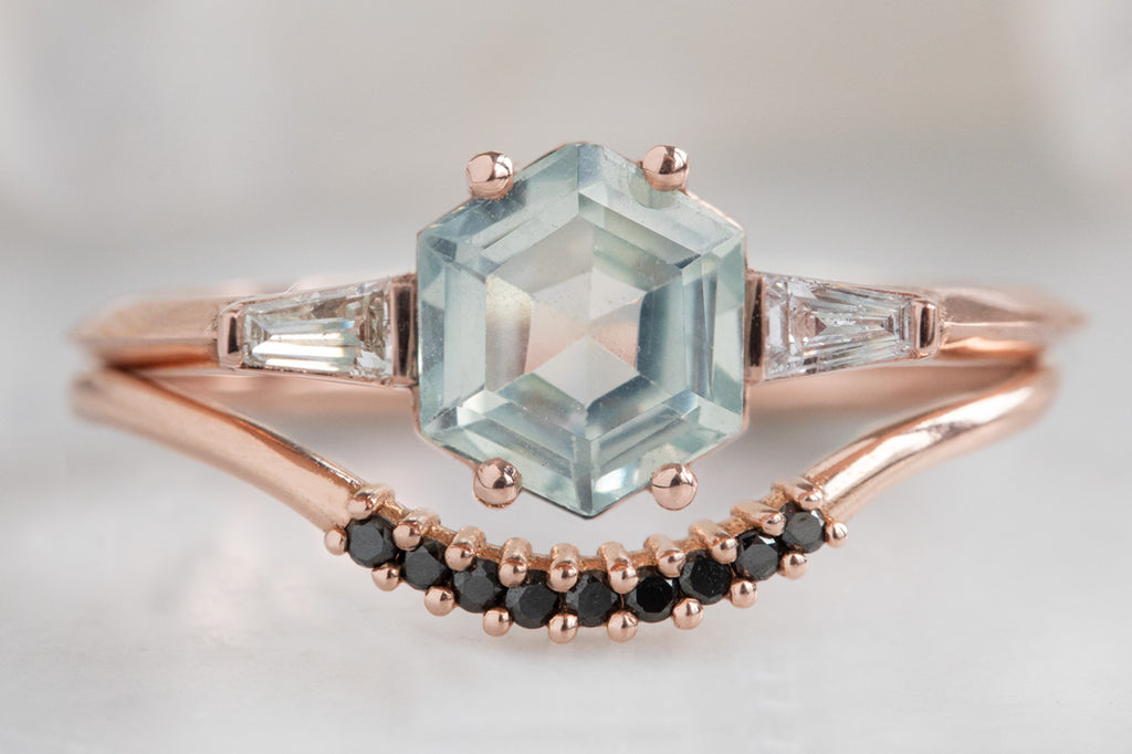 Design Your Own Custom Natural Salt And Pepper Rose Cut Diamond Ring