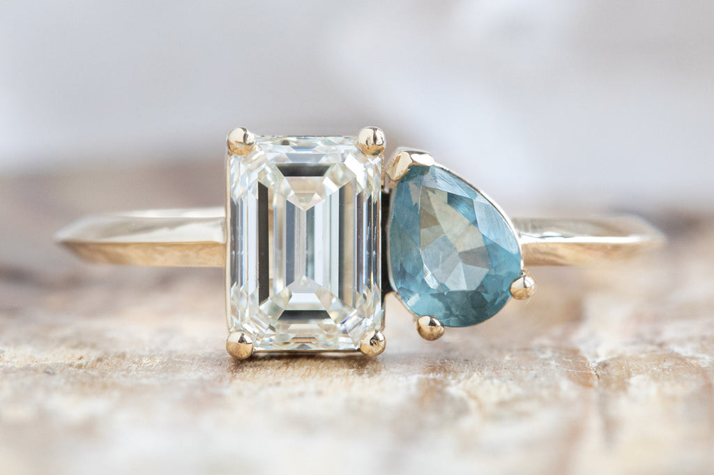 The You and Me Ring with Diamond + Sapphire