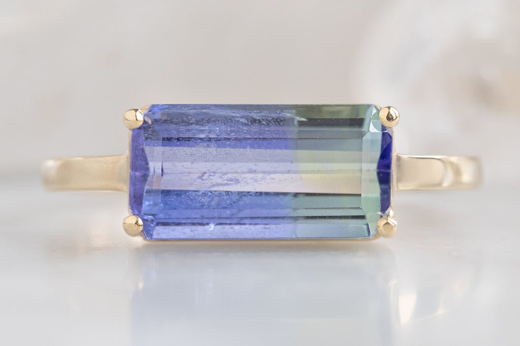 The Bryn Ring with an Emerald-Cut Tanzanite