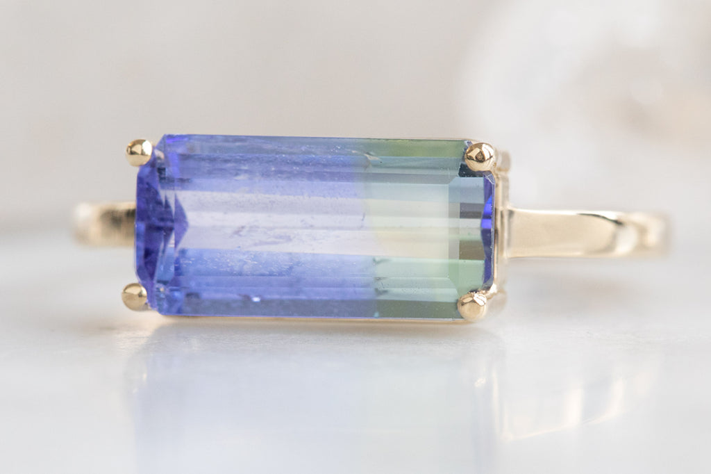 The Bryn Ring with an Emerald-Cut Tanzanite