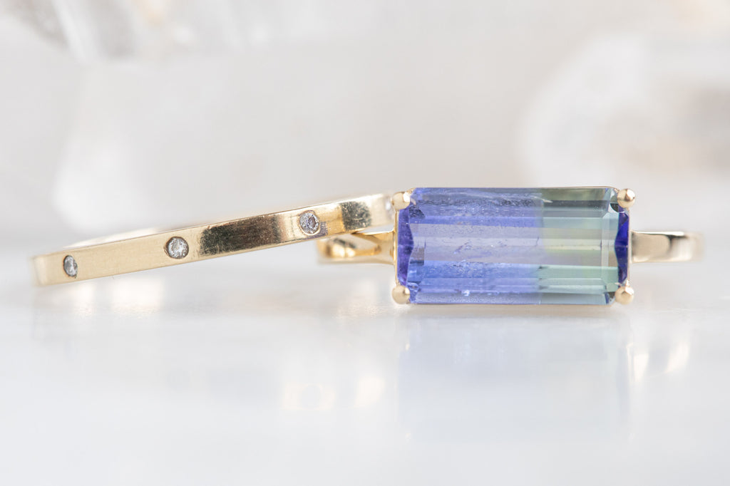 The Bryn Ring with an Emerald-Cut Tanzanite
