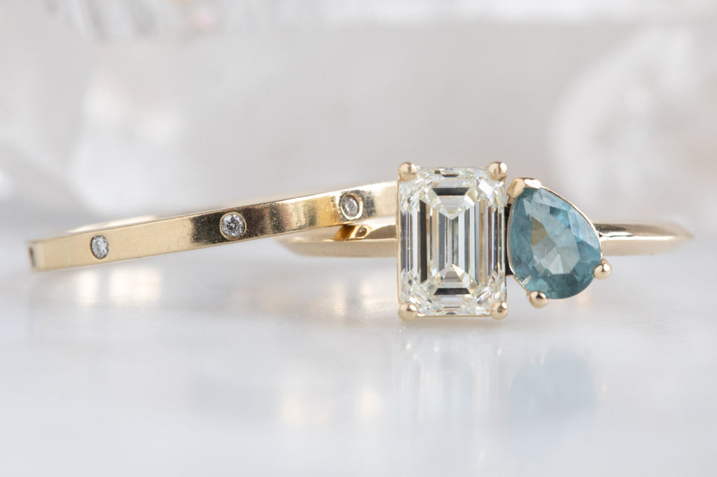 The You and Me Ring with Diamond + Sapphire