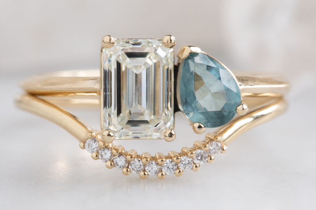 The You and Me Ring with Diamond + Sapphire