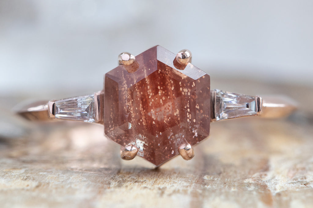 The Ash Ring with a Sunstone Hexagon