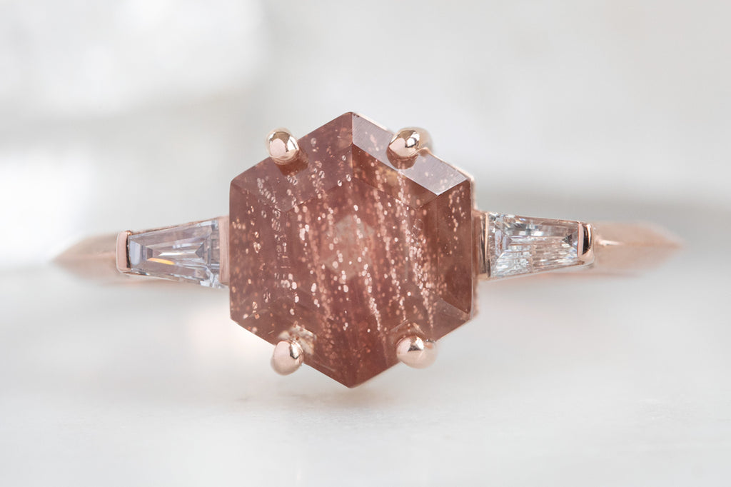 The Ash Ring with a Sunstone Hexagon