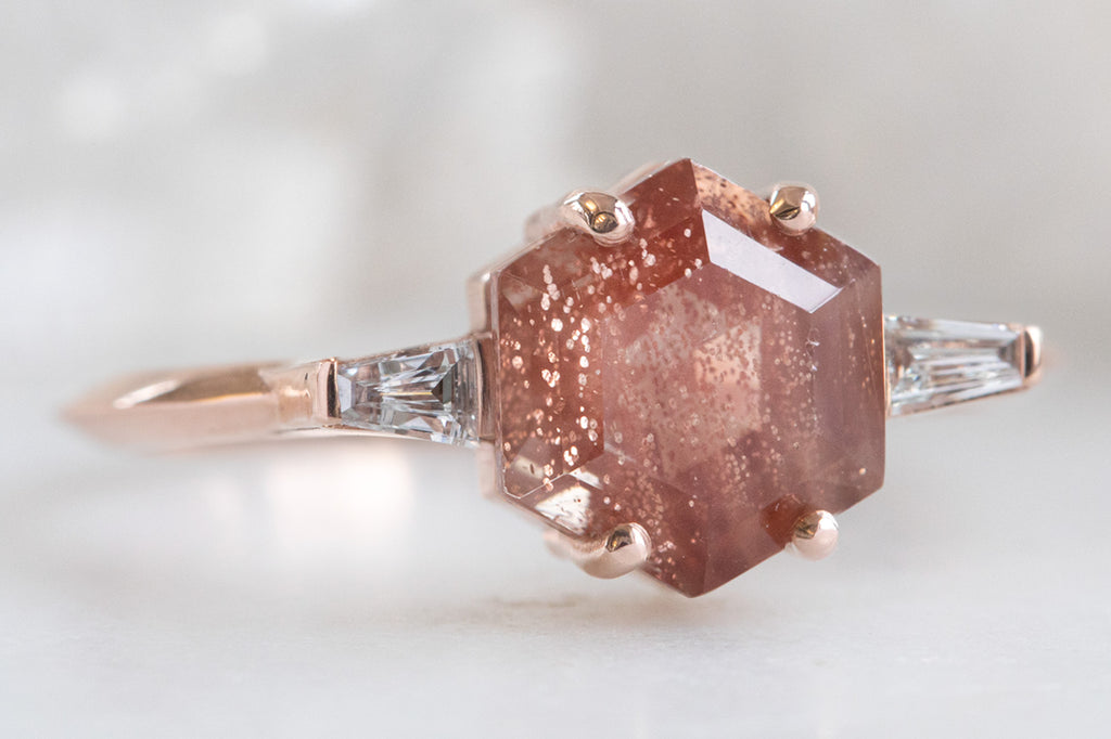 The Ash Ring with a Sunstone Hexagon