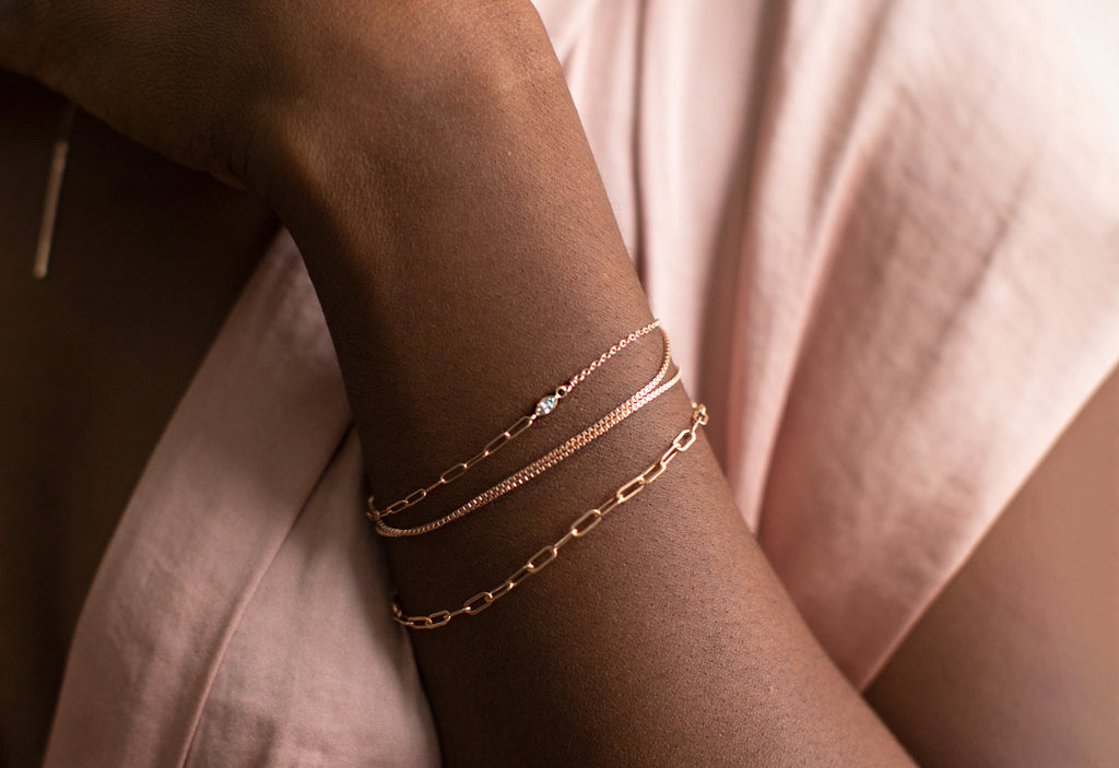 4-in-1 Cable Chain Bracelet on Model