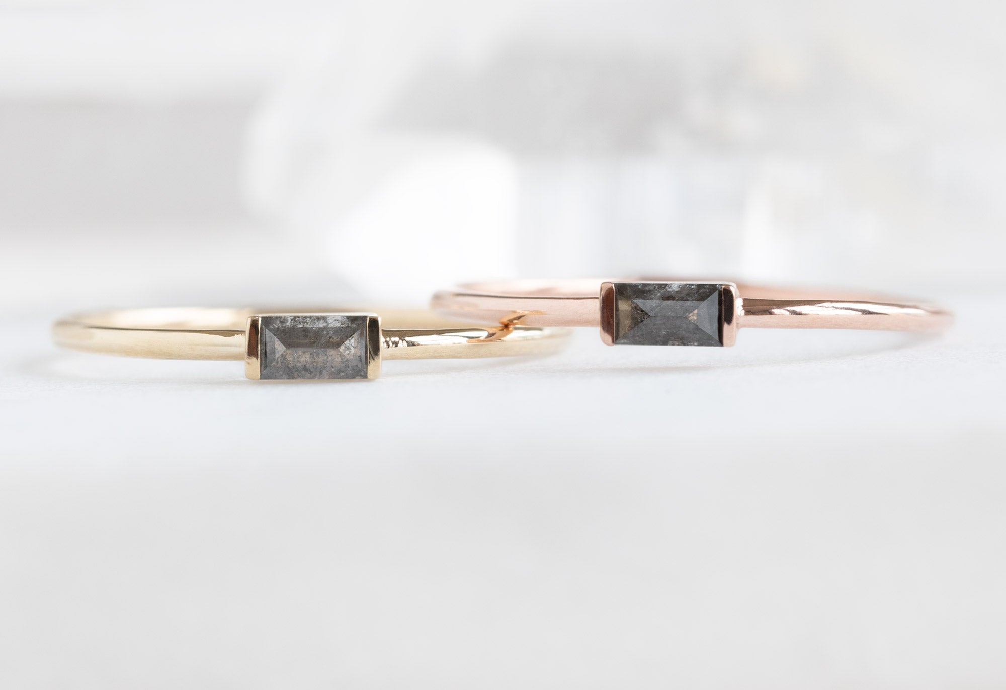 Baguette Diamond Line Ring | Stacking Band | Alexis Russell