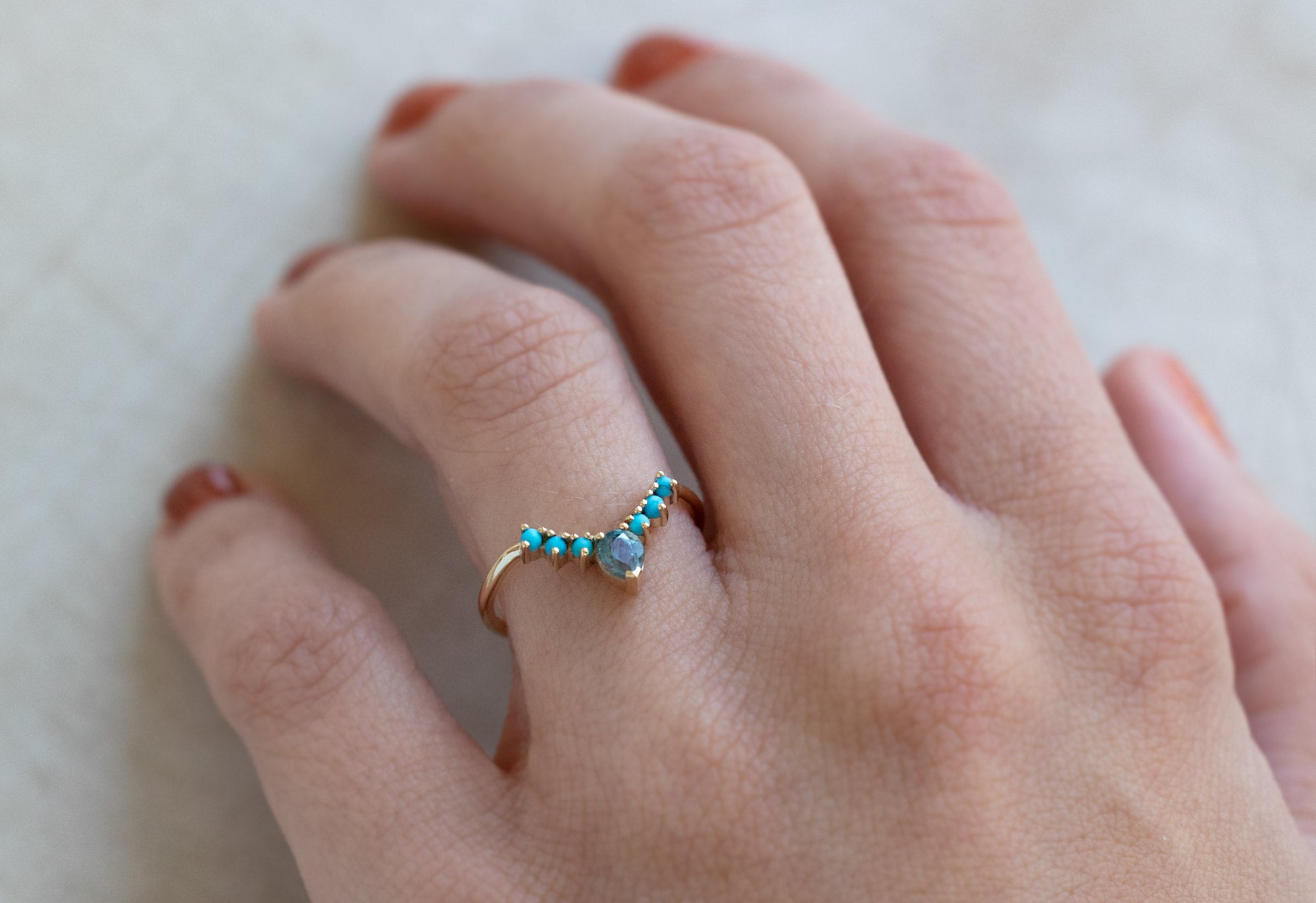 Sunburst cheap stacking ring