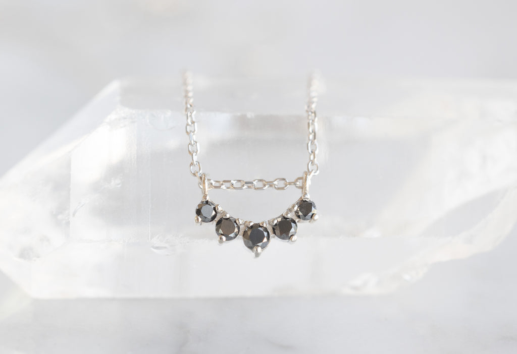 Custom Black Diamond Sunburst Necklace