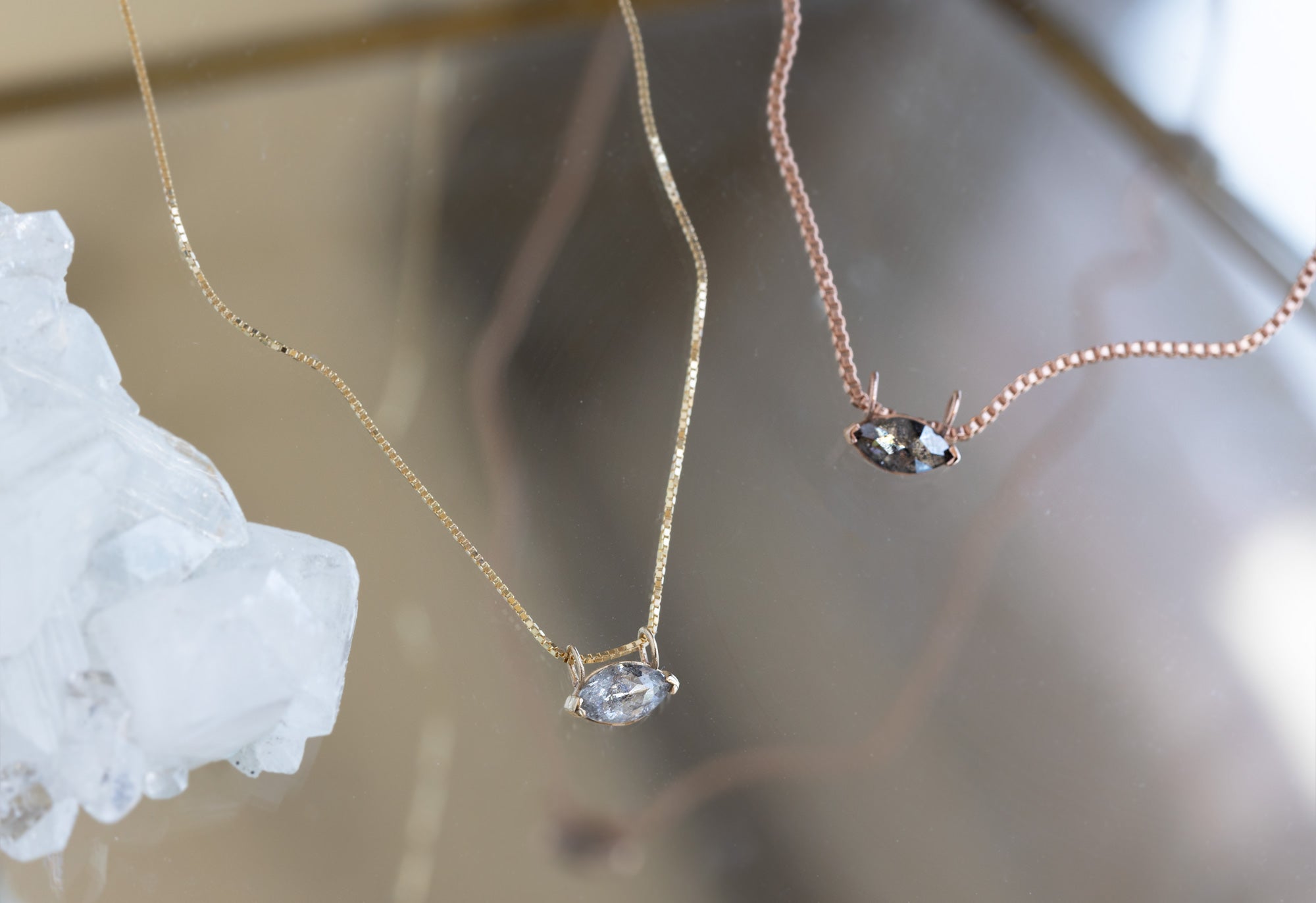 Diamond discount eye necklace