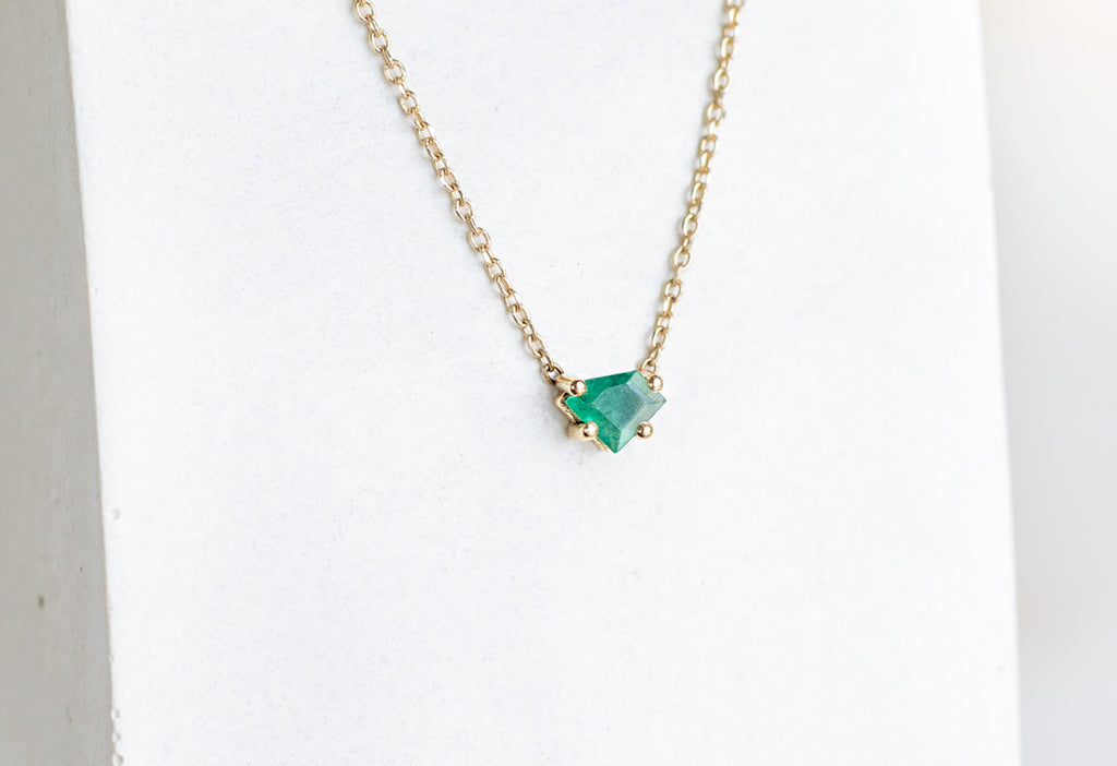 Geometric Emerald Necklace