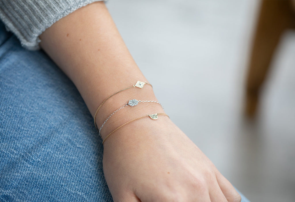 Geometric Stardust Bracelet Layered on Model