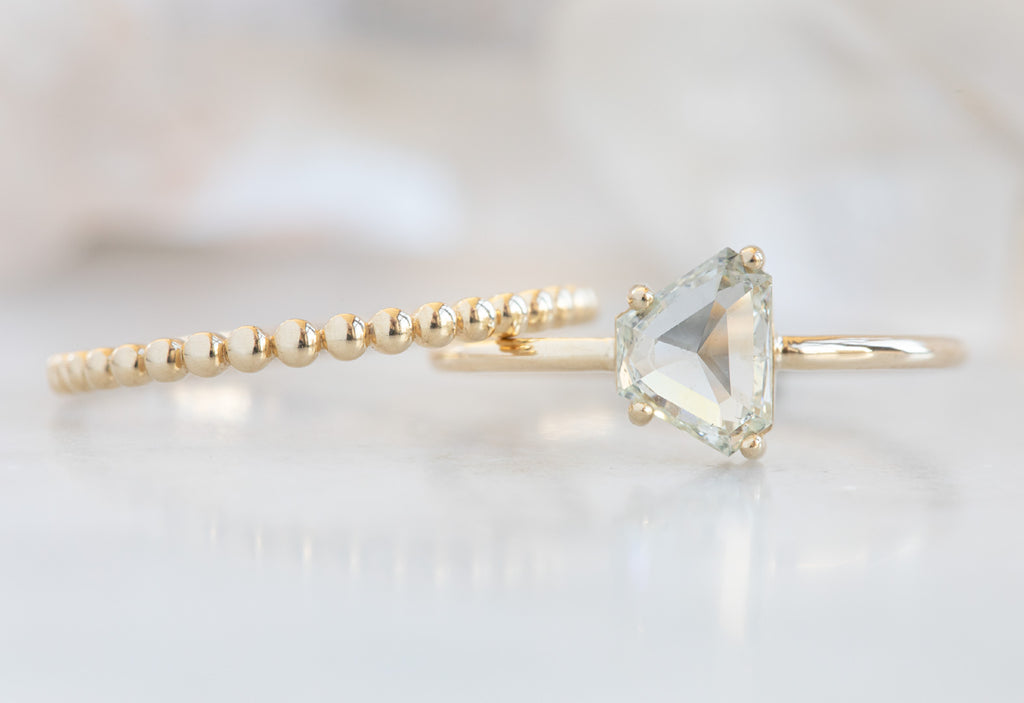 One Of A Kind Geometric White Diamond Engagement Ring
