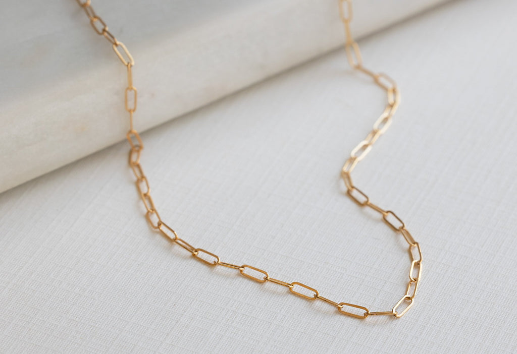 Drawn Cable Link Chain Necklace