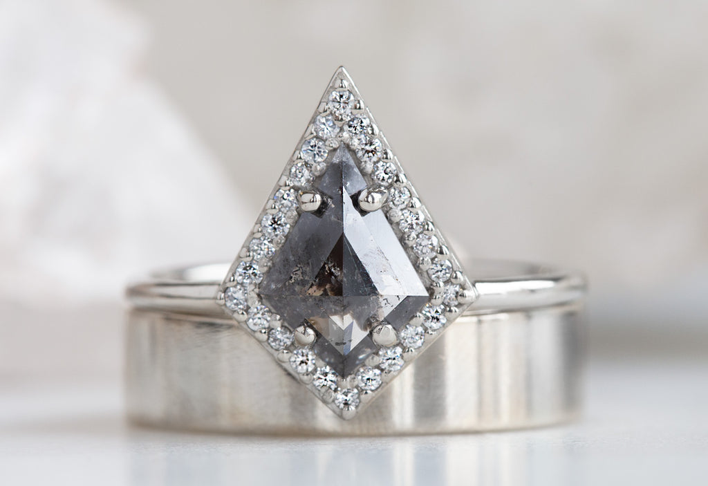 The Dahlia Ring with a Black Kite Diamond