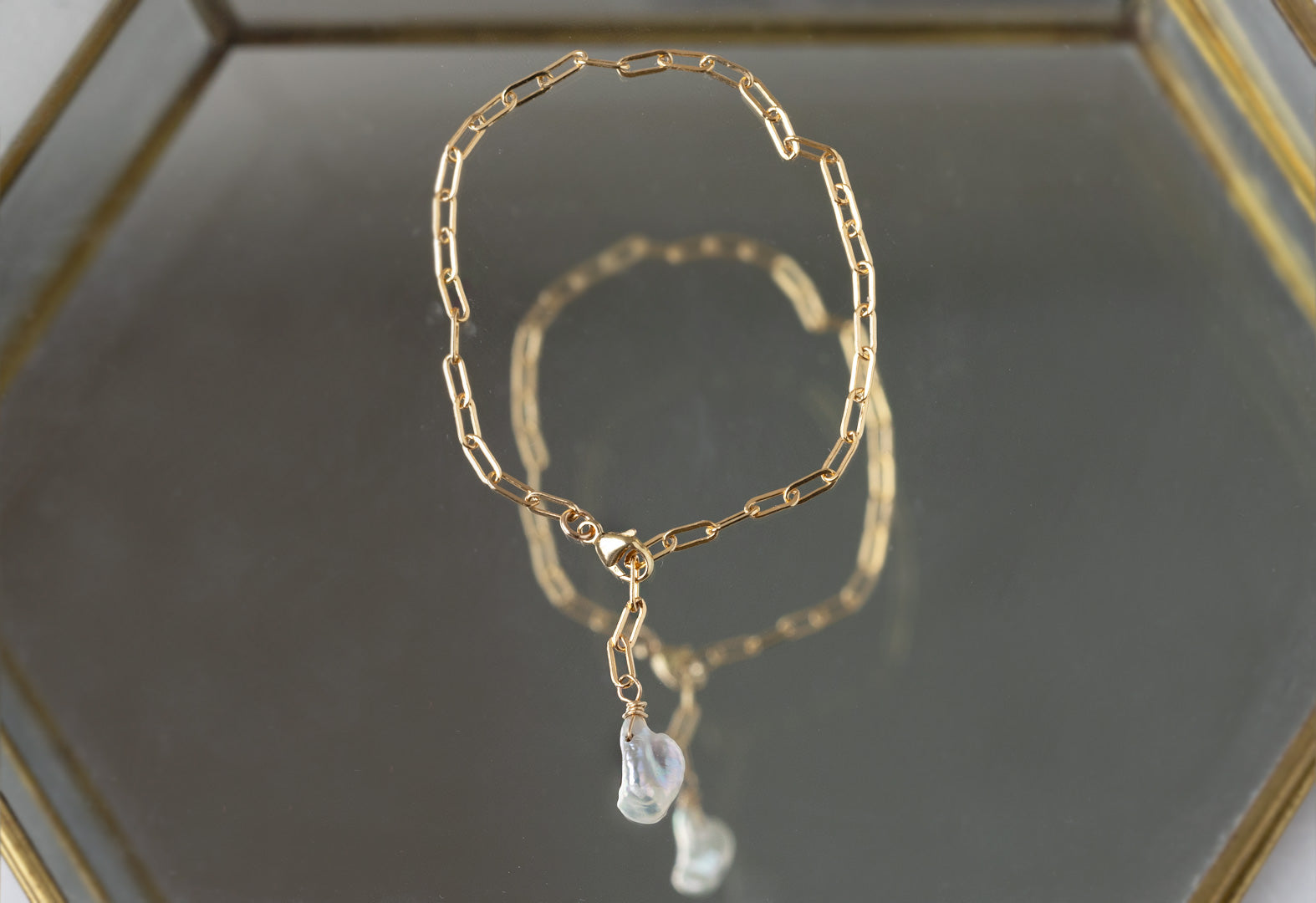 Bracelet Perles de culture et rose gold