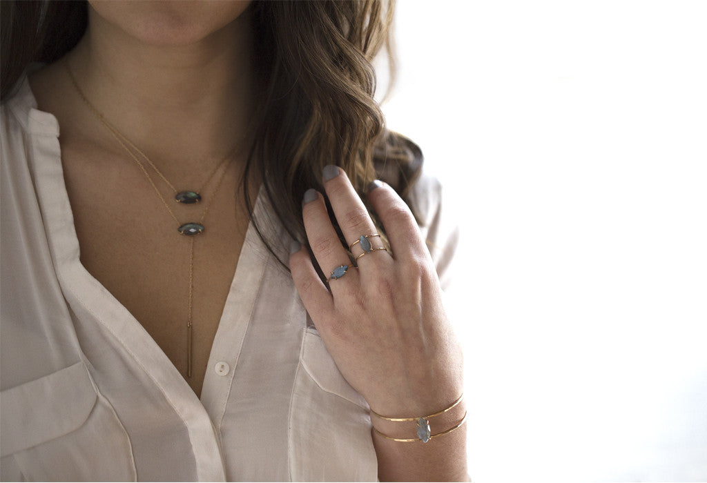 Labradorite Fine Jewelry Collection on Model