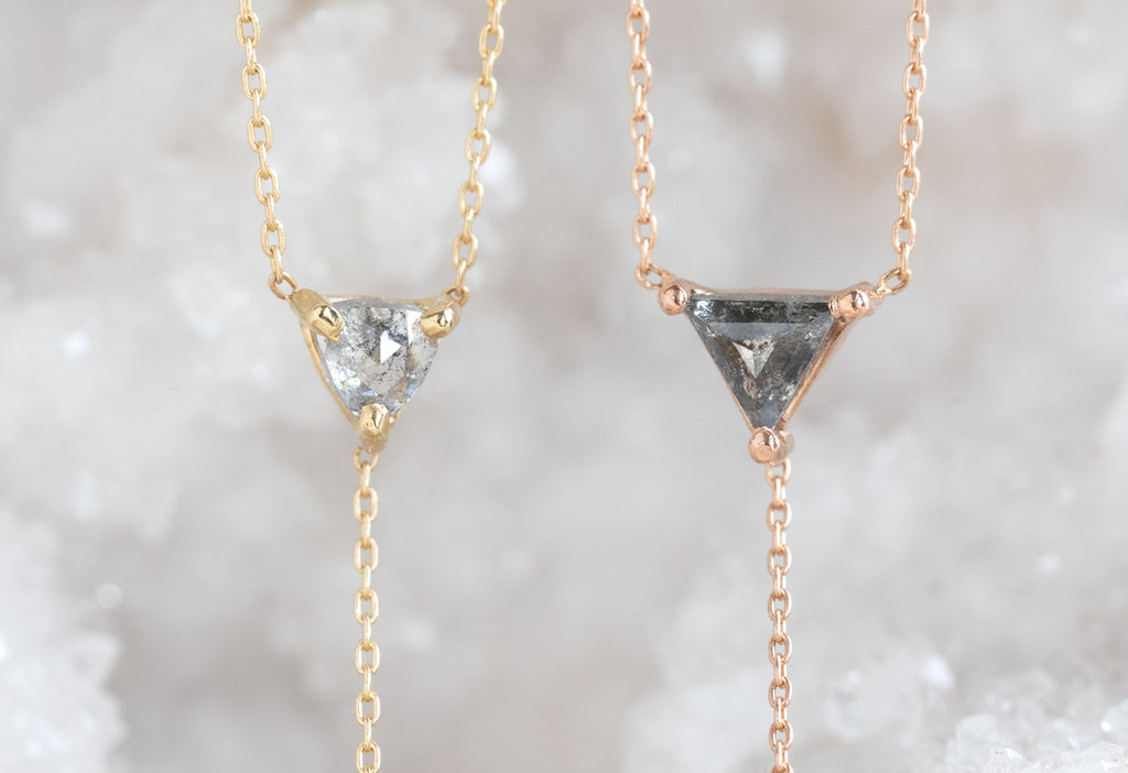 Trillion Diamond Lariat Necklaces