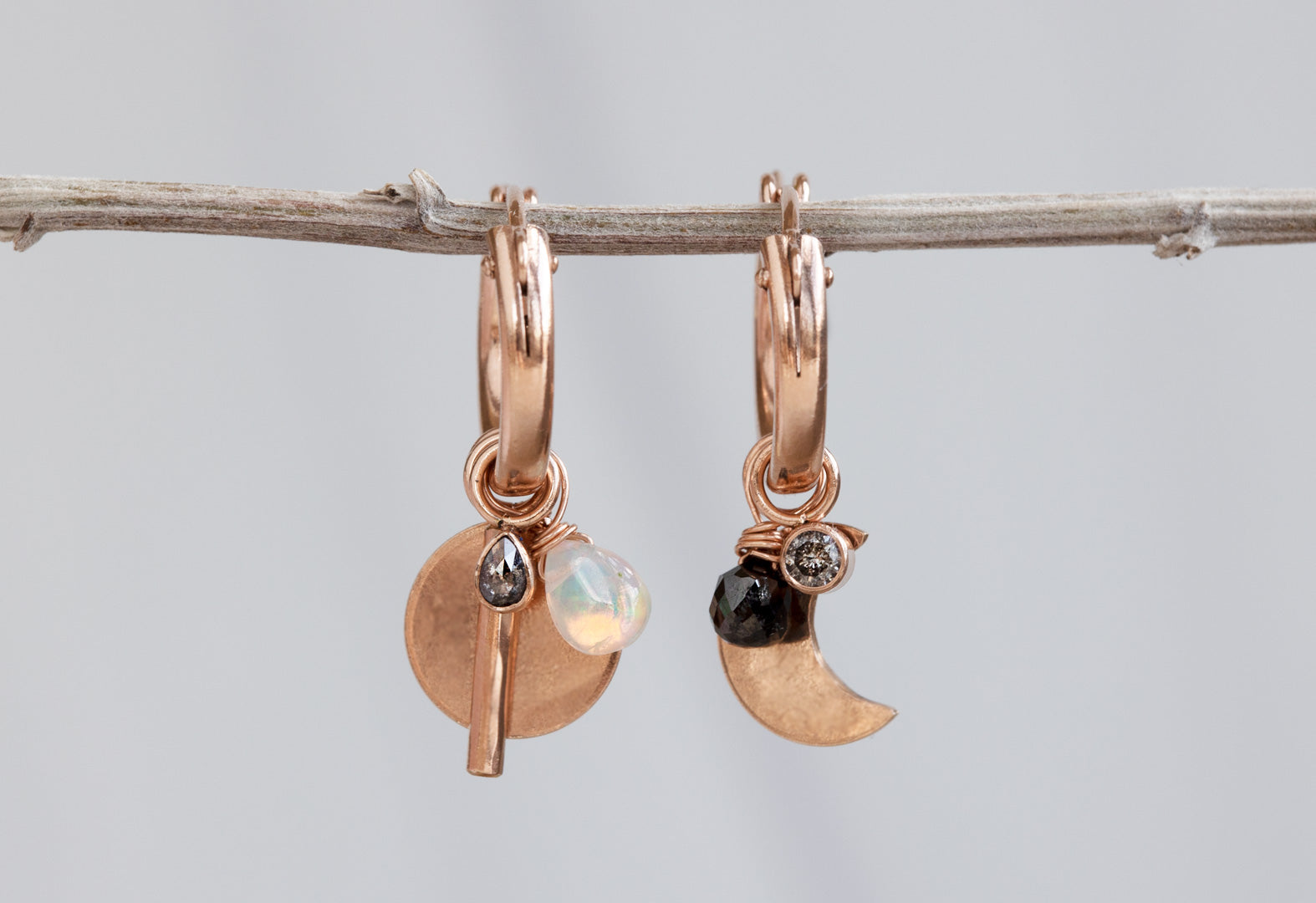 Charm Hoop Earrings - GOLD – FALA Jewelry