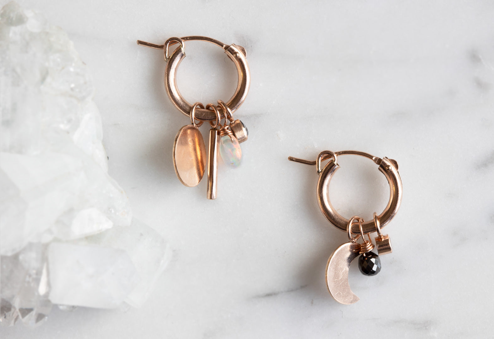 Tailored Earrings in Rose Gold