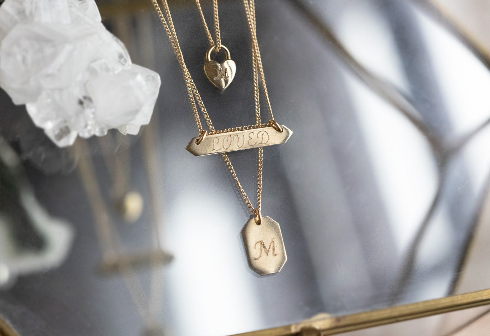 Monogram Locket Necklace Dog Tag – Luxuria & Co.