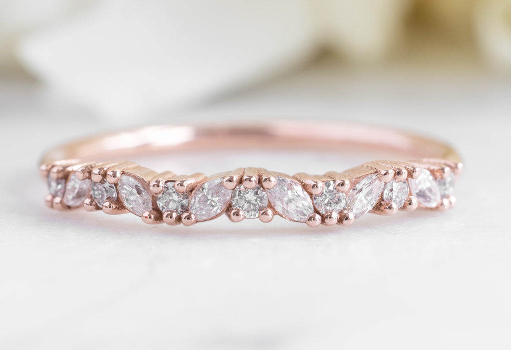 Marquise Confetti Stacking Band Along in 14k Rose Gold