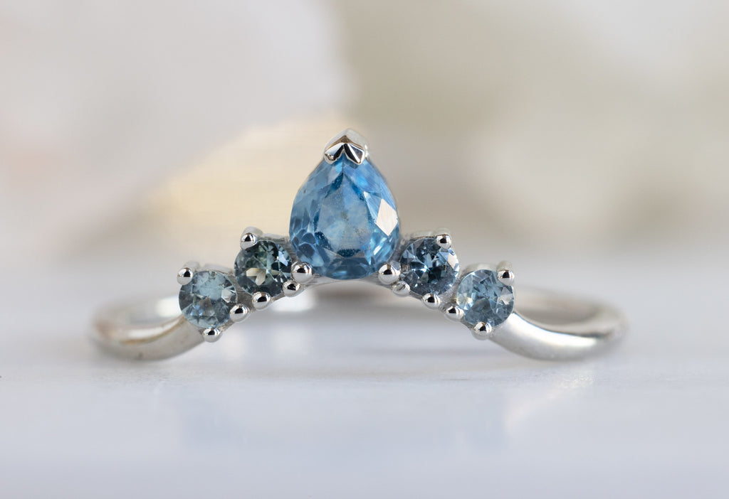 Montana Sapphire Sunburst Stacking Ring