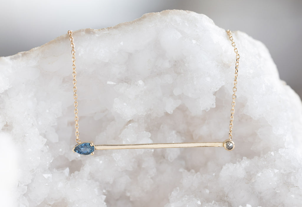 Montana Sapphire + Diamond Necklace