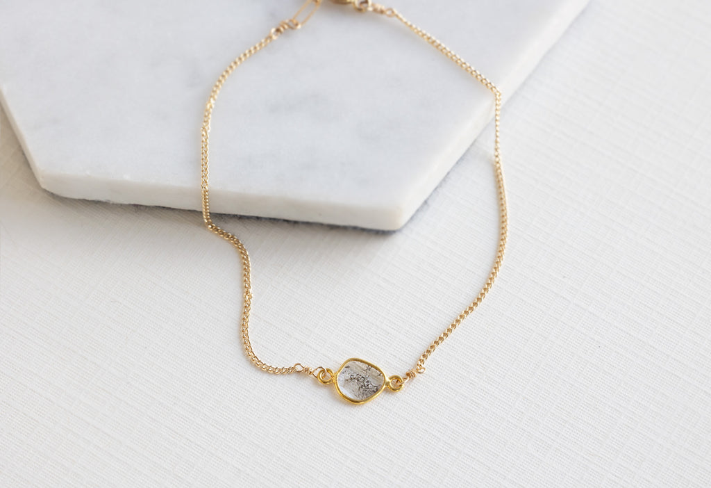 Natural Diamond Slice Bracelet