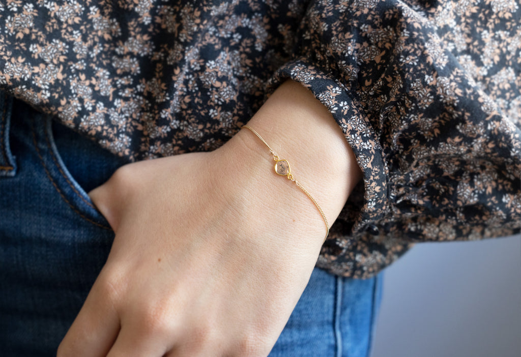 Natural Diamond Slice Bracelet