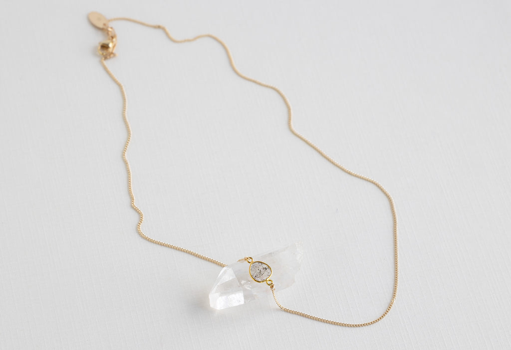 Asymmetrical Diamond Slice Necklace