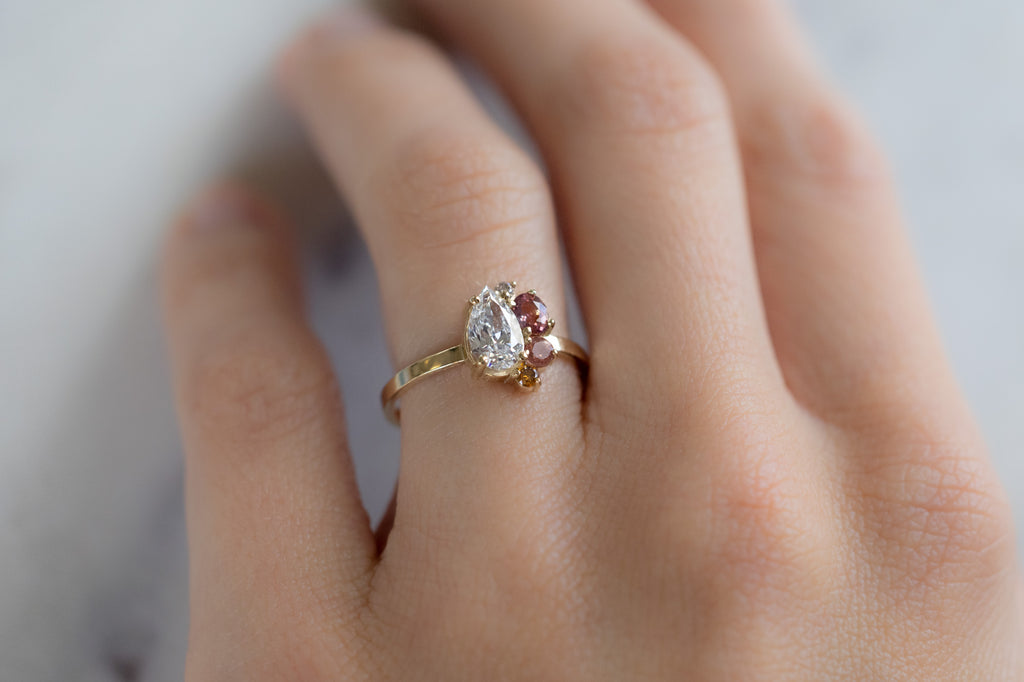 One of a Kind Diamond + Sapphire Cluster Ring
