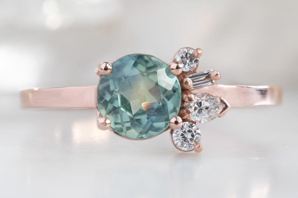 One of a Kind Sapphire & Diamond Cluster Ring