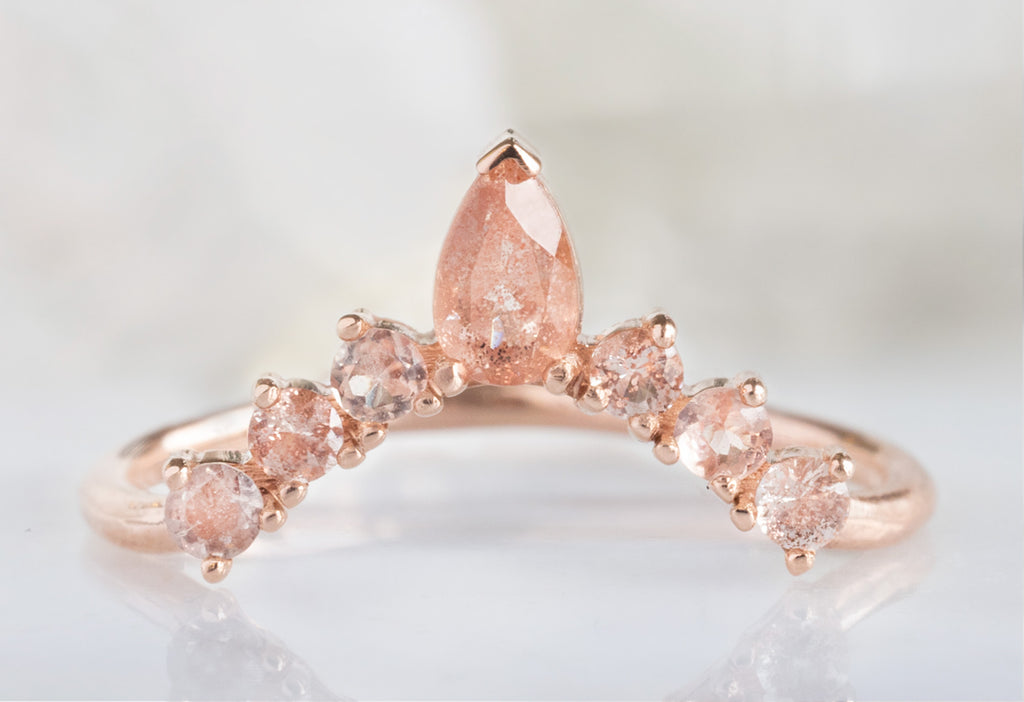 Oregon Sunstone Sunburst Stacking Ring