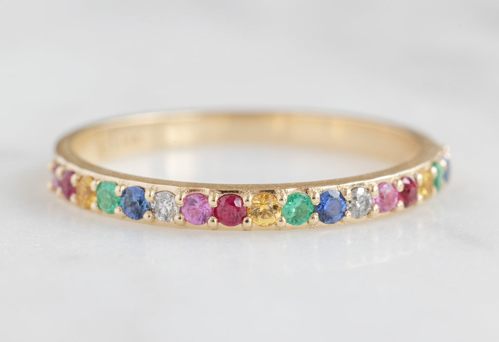Pavé Rainbow Eternity Band