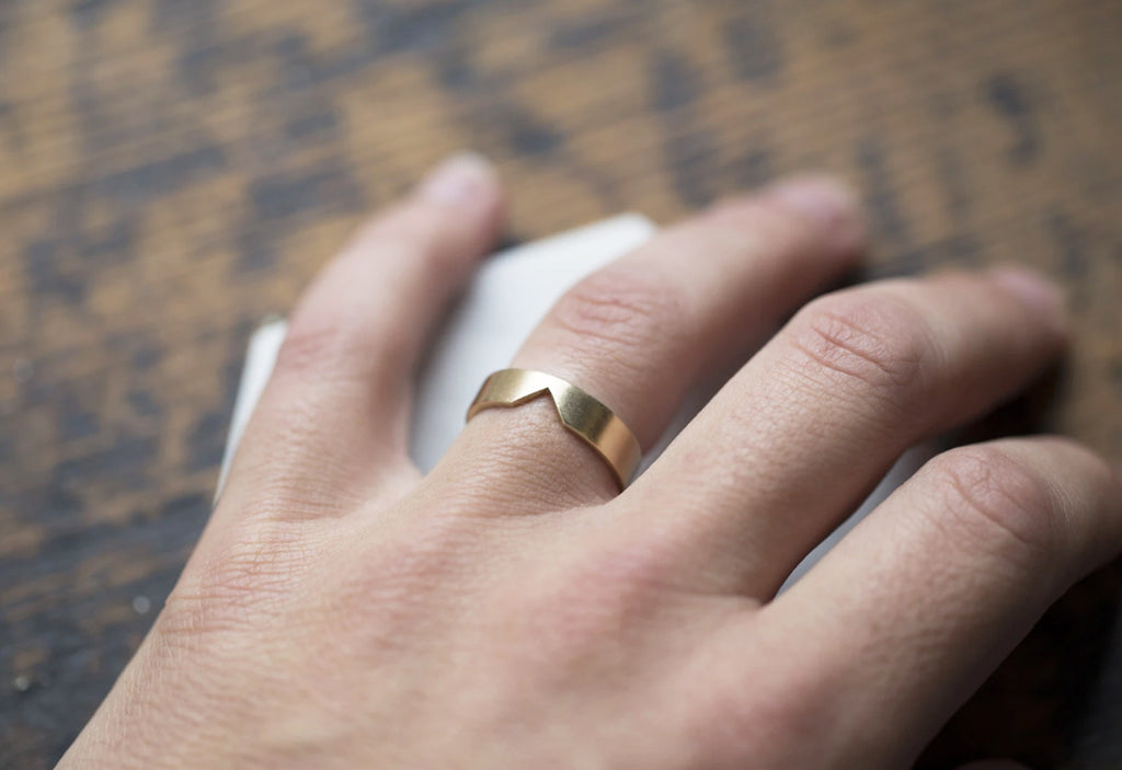 Mens Custom 14kt Gold Cut-Out Ring