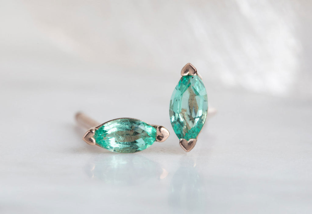Teensy Emerald Stud Earrings