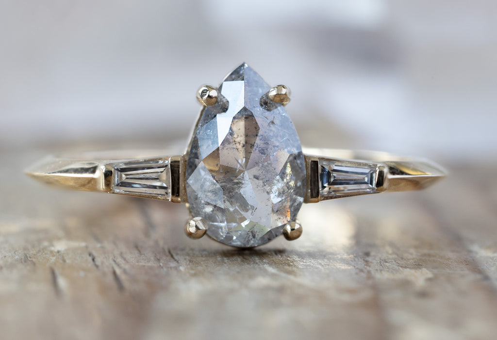 The Ash Ring with a Rose-Cut Salt and Pepper Diamond