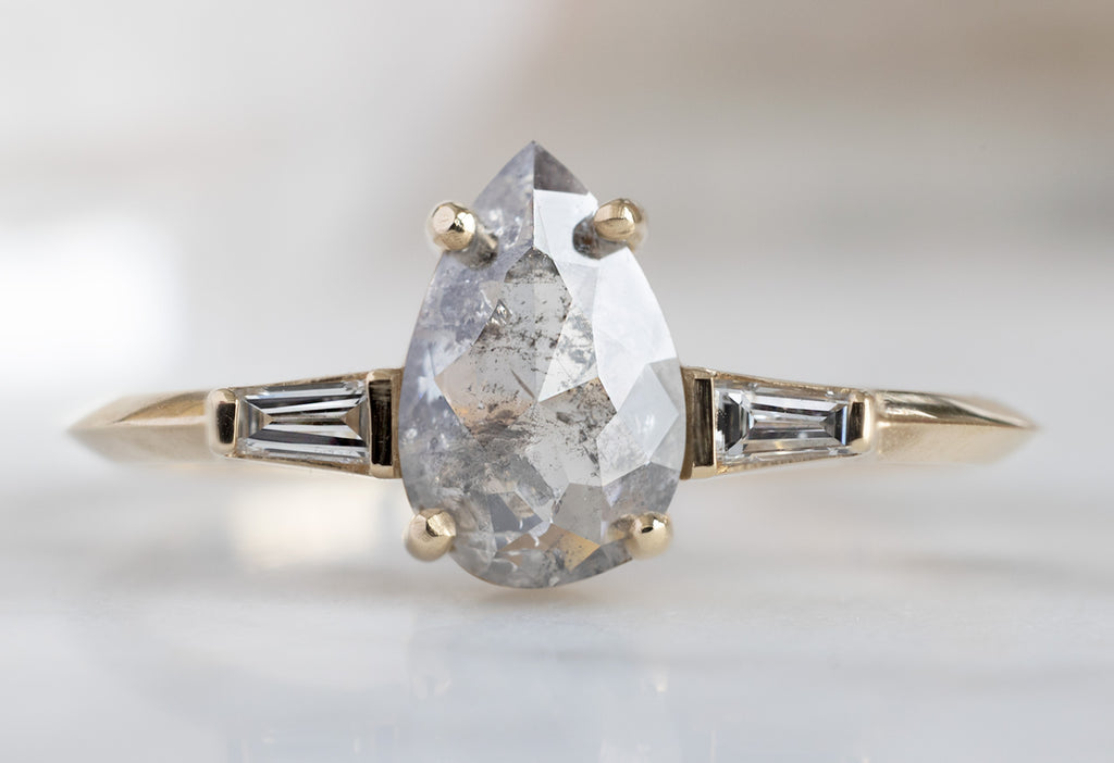 The Ash Ring with a Rose-Cut Salt and Pepper Diamond
