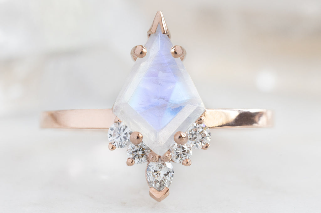 The Aster Ring with a Kite Shaped Moonstone