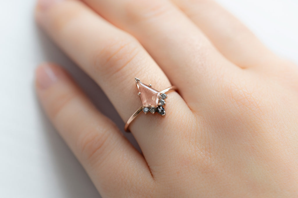 The Aster Ring with a Kite-Shaped Sunstone on Model