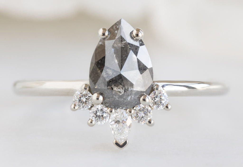 The Aster Ring with a Rose-Cut Black Diamond